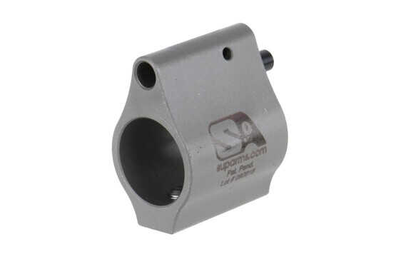 The Superlative Arms bleed off adjustable gas block is machined from 416 stainless steel with a matte finish